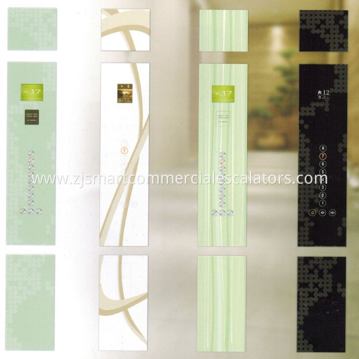 Art Passenger Elevator GLass COP Art Enamelled Tempered Glass